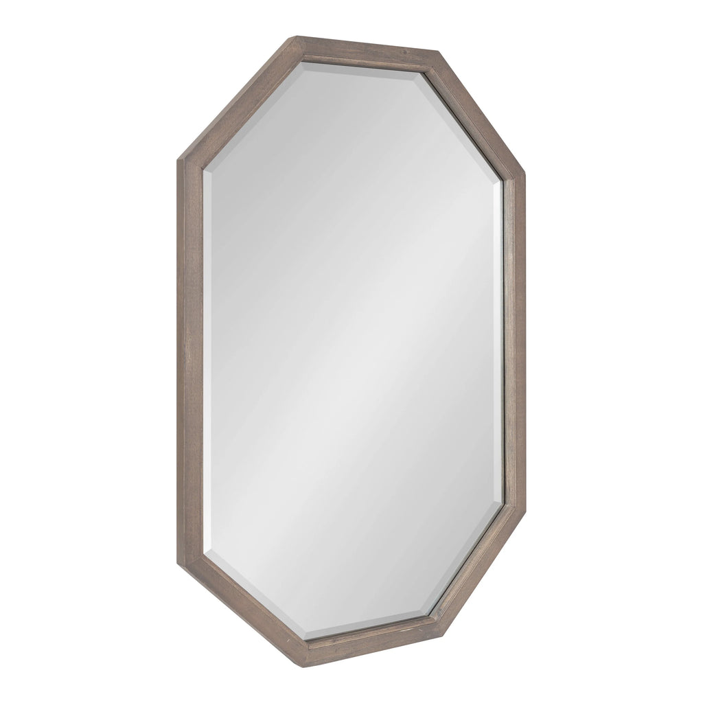 Octagon Wall Mirror, Gray 24x36 C43091