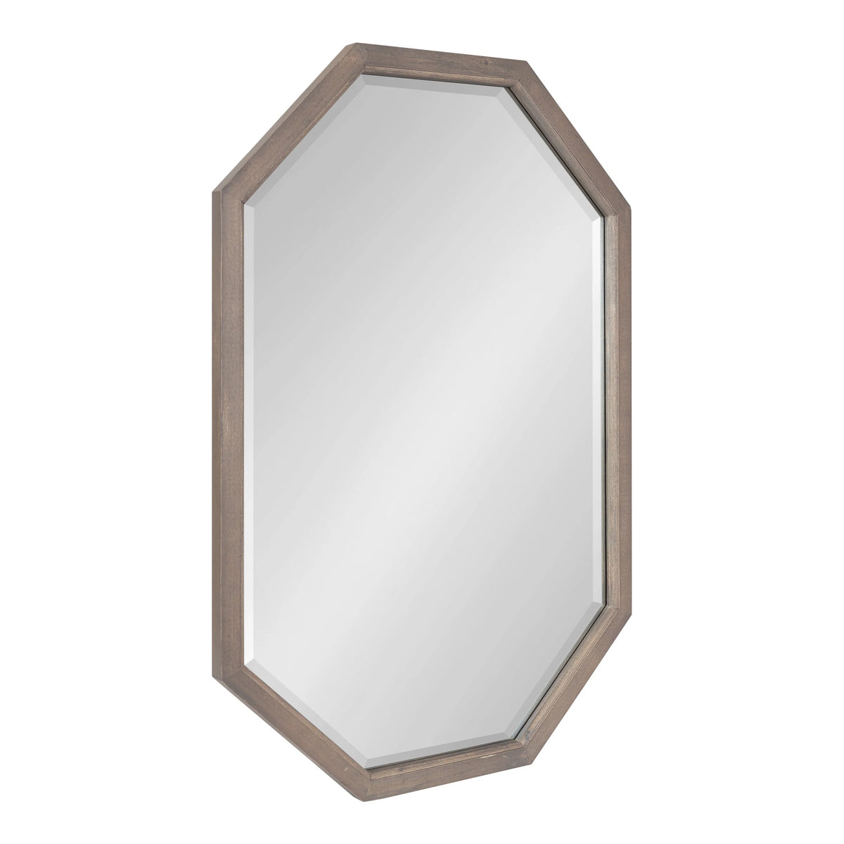 Octagon Wall Mirror, Gray 24x36 C43091