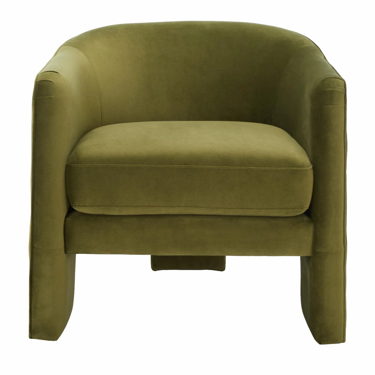 Olive Green Velvet Accent Chair E6872