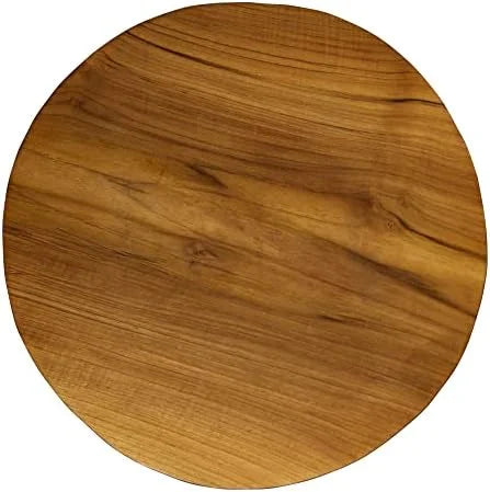 Natural Teak Wood Round Accent End Table L644