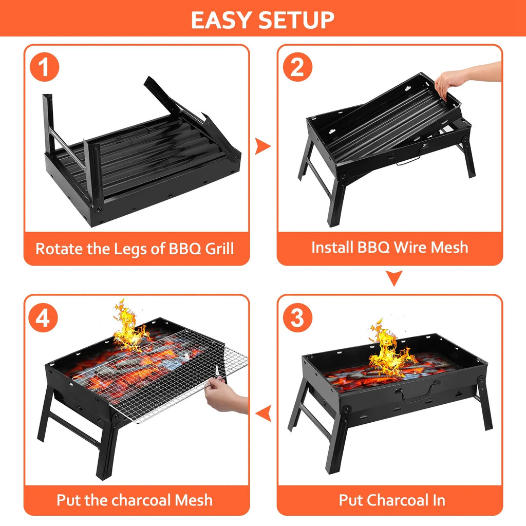 Portable Foldable Charcoal Grill N4629