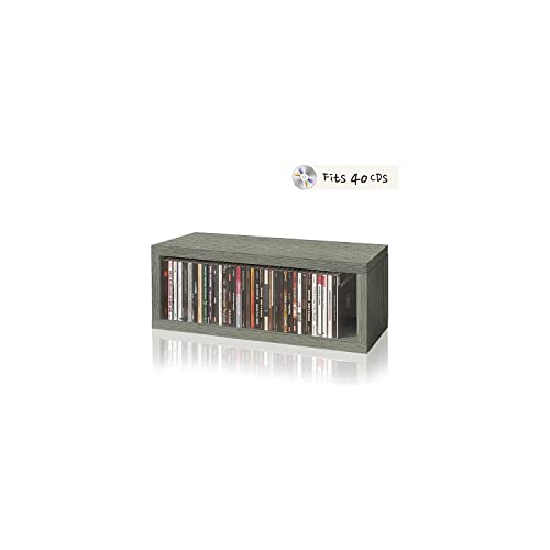 White Stackable Media Storage CD Rack (Holds 40 CDs) P43424