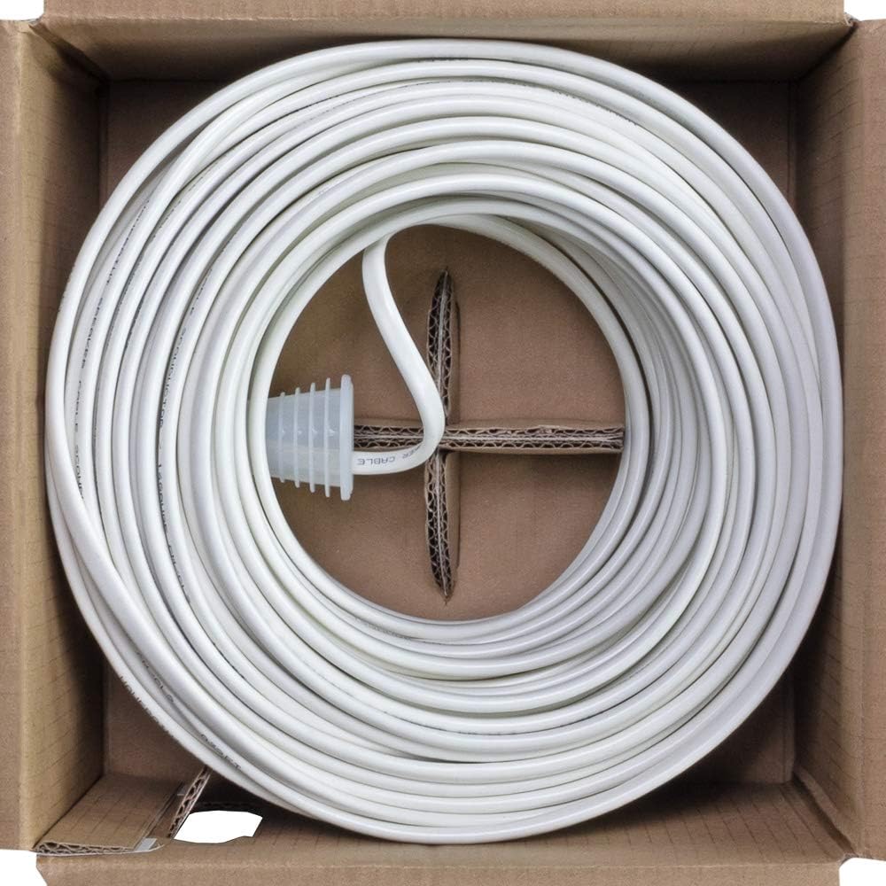 500ft 18/2 AWG 2 Conductor White Speaker Cable P30365