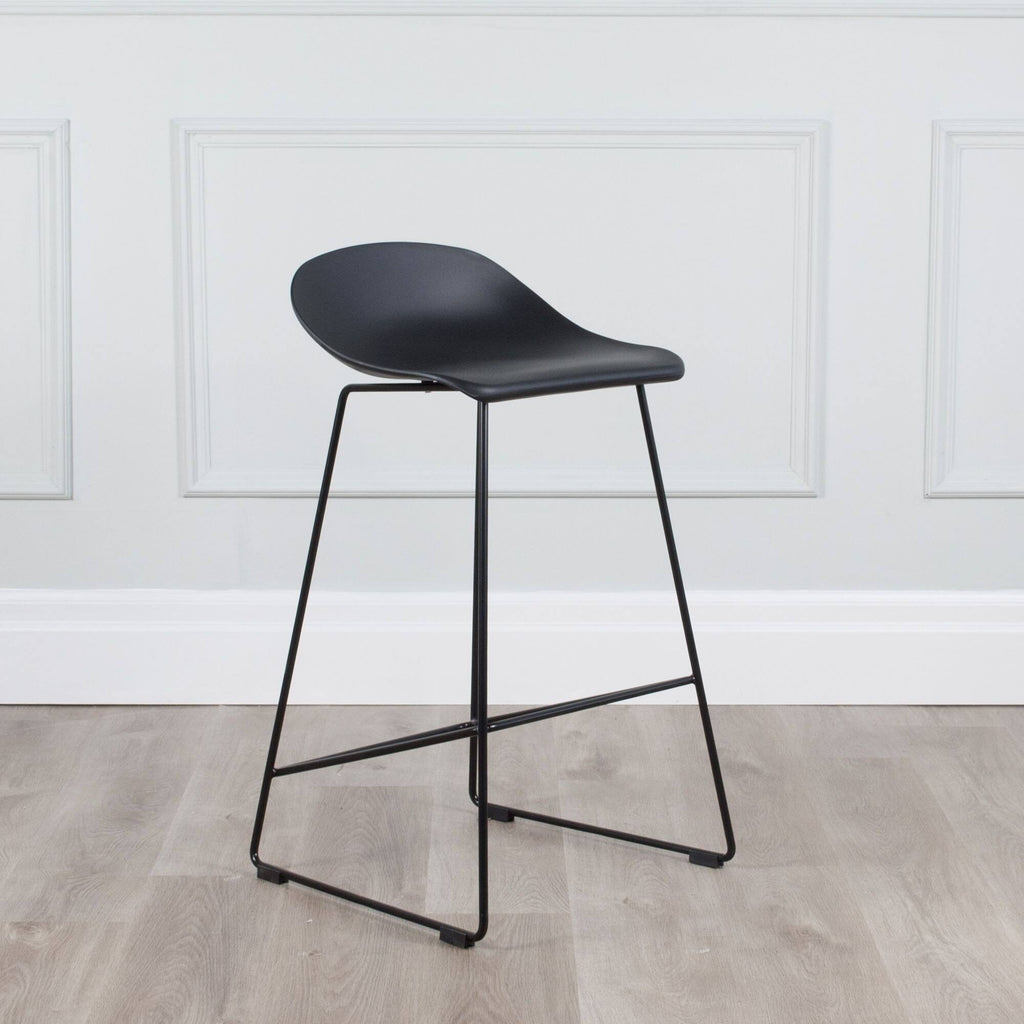 Set of 2 Plastic & Metal Sled Counter Stool X90380