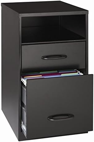 2 Drawer Black File Cabinet Q23420