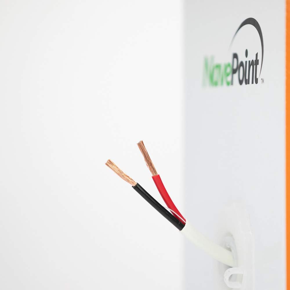 500ft 18/2 AWG 2 Conductor White Speaker Cable P30365