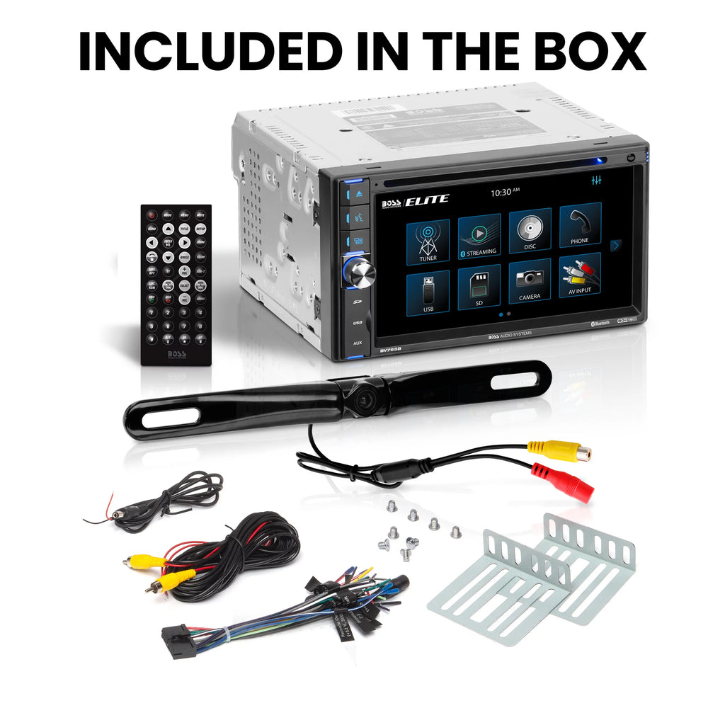 Restored 6.5 Inch Double Din Touchscreen Car Audio Stereo System with Bluetooth Q5459