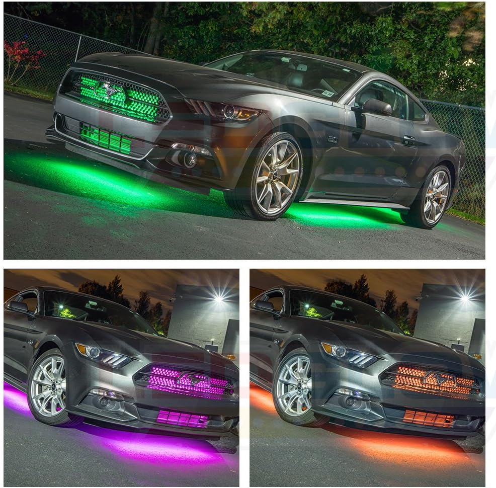 4pc Underbody & 6pc Interior LED Lighting Kit with Control Box & Remote G686