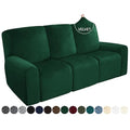 Dark Grey 2 Seater Stretch Velvet Recliner Sofa Cover A9107