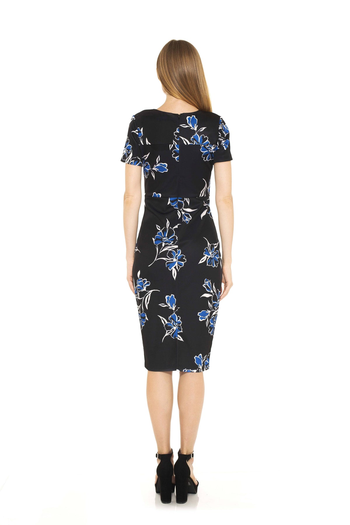 Black Midi Sheath Dress U19438