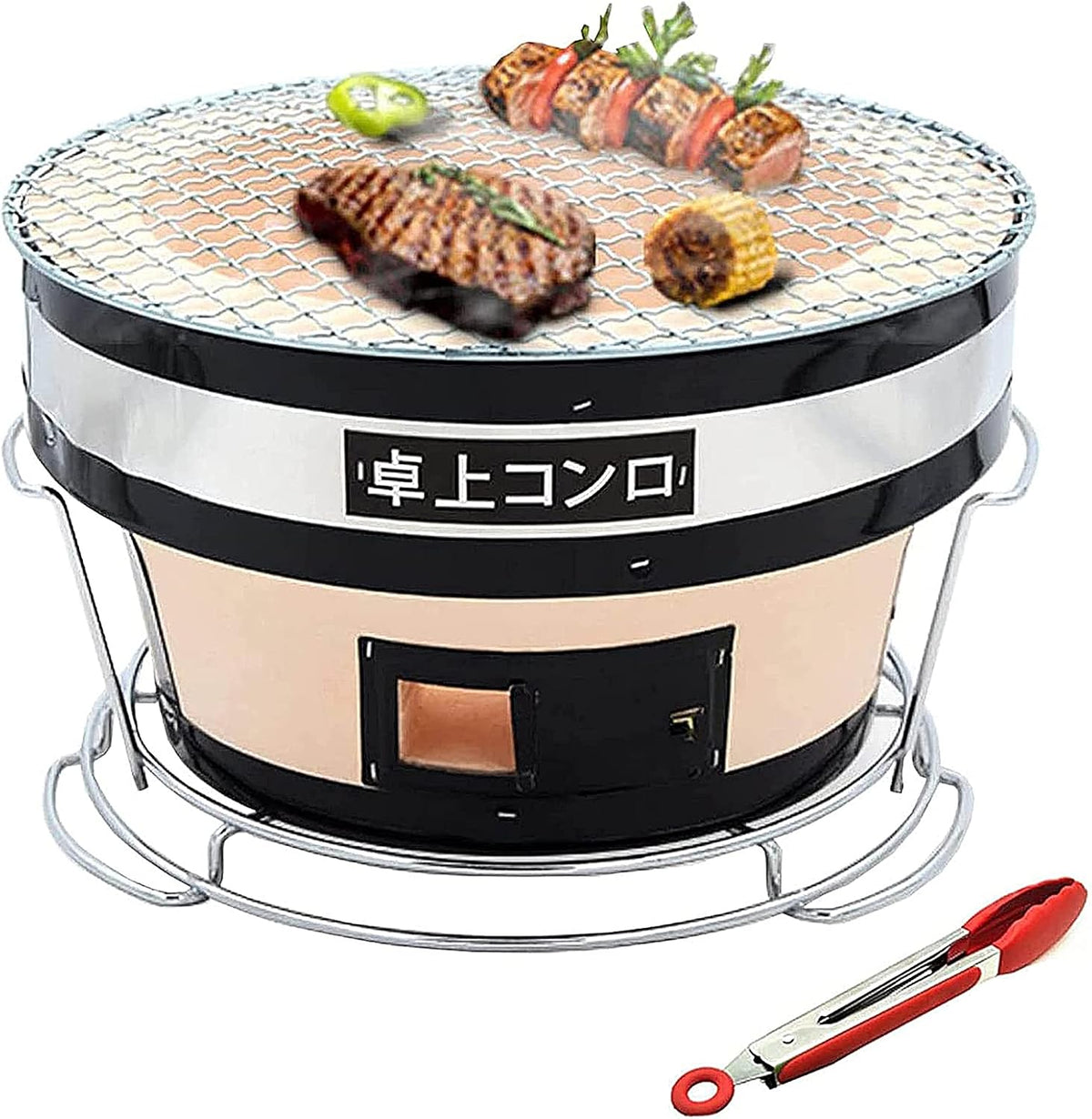 Japanese Ceramic Clay Charcoal BBQ Hibachi Grill Z967179