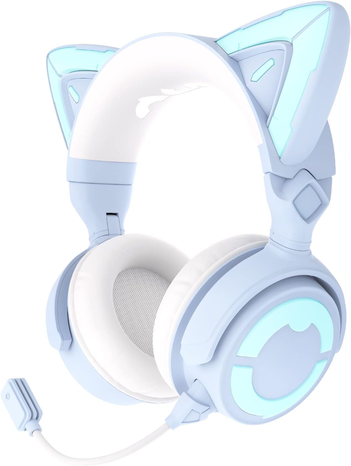 Pink RGB Cat Ear Wireless Wired Gaming Headset with Microphone F339903