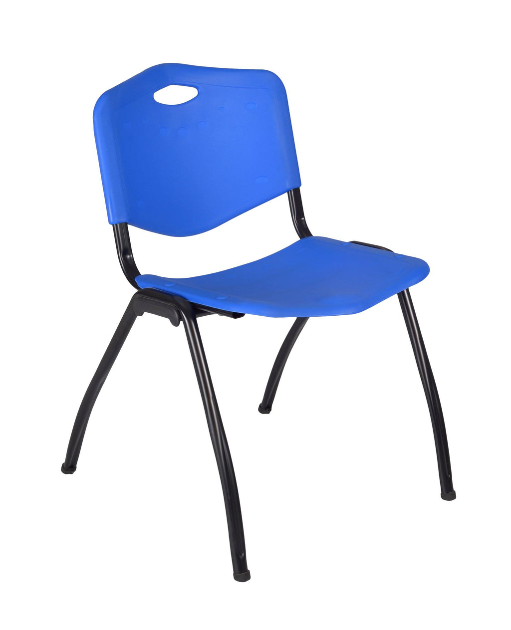 42x22 Round Breakroom Table & 4 Stack Chairs O1586