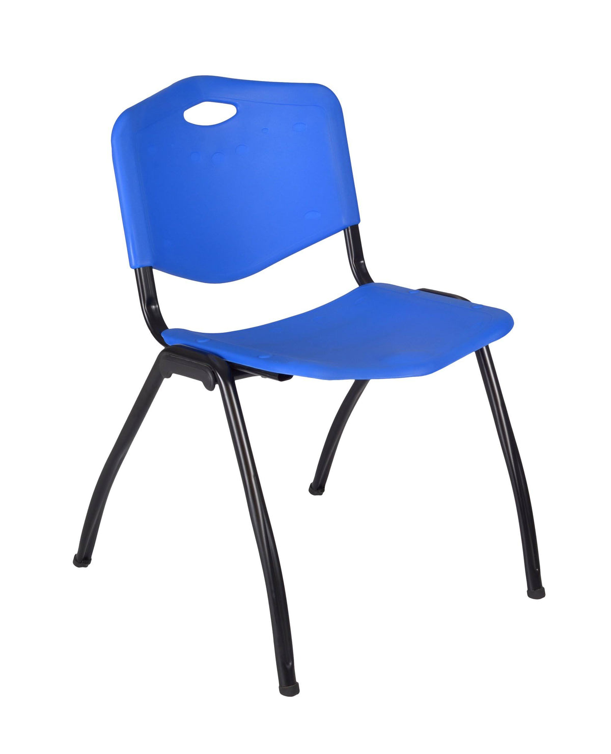 42x22 Round Breakroom Table & 4 Stack Chairs O1586