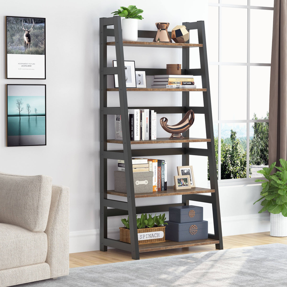 5-Tier Modern Bookshelf C557384