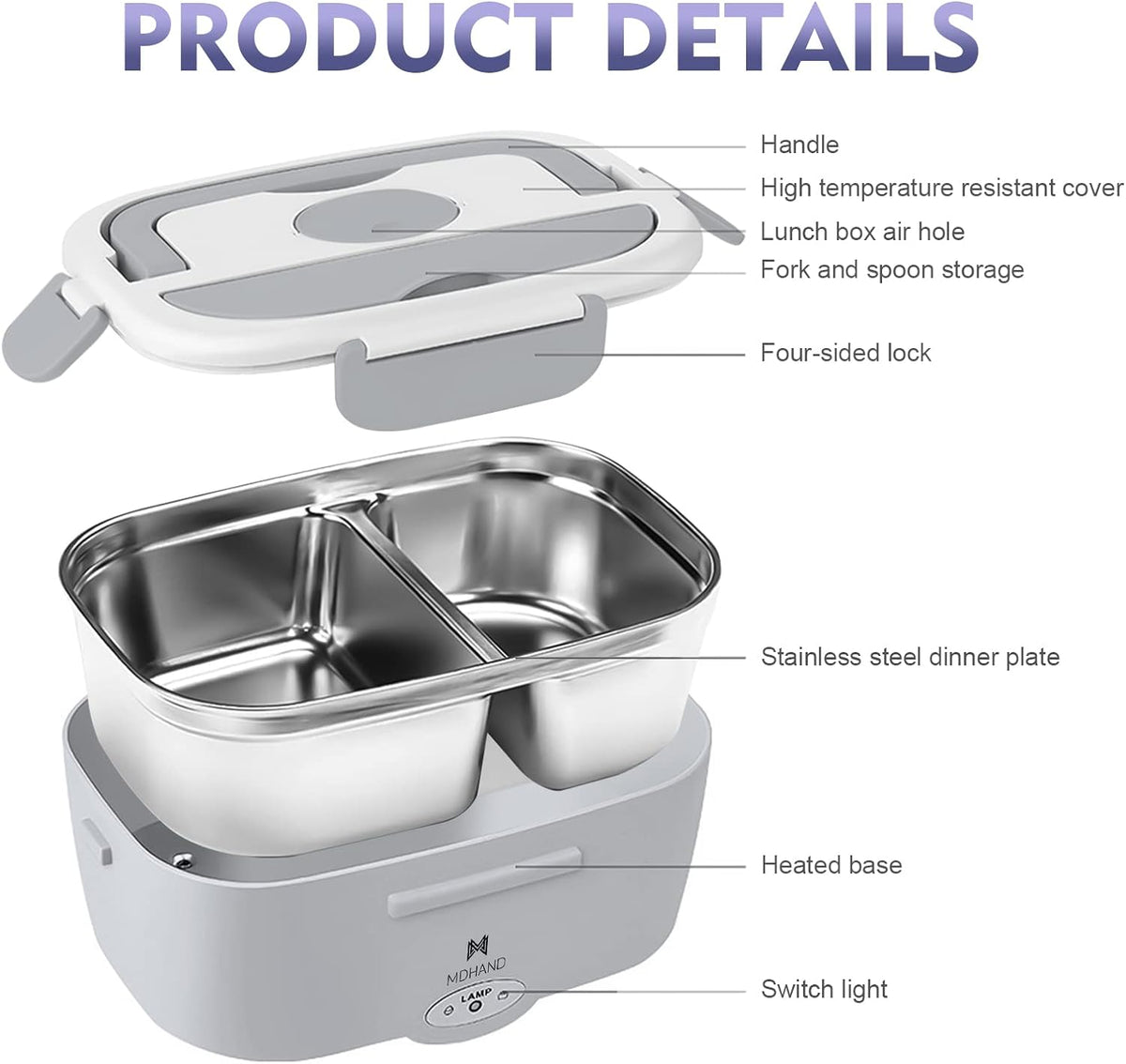 65W Electric Lunch Box Food Heater M465