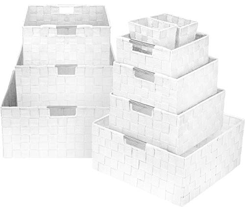 Set of 9 Beige Storage Baskets P98006