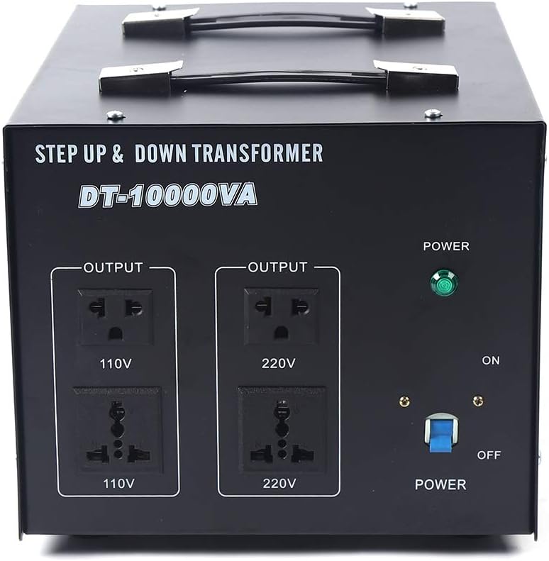 10000W Voltage Converter Transformer Step Up/Down 110V/220V Heavy Duty with 2 US Outlets, 2 Universal Outlets, Circuit Breaker S399