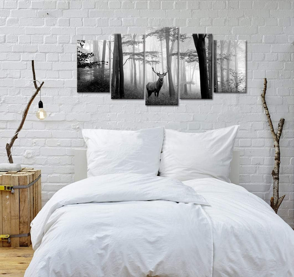 Black and White Deer Canvas Prints Artwork R28059