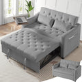 Gray Full Size Convertible Sofa Bed with Storage A1335