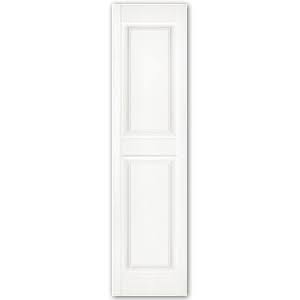 Bright White Raised Panel Vinyl Exterior Shutters (Pair) F92620