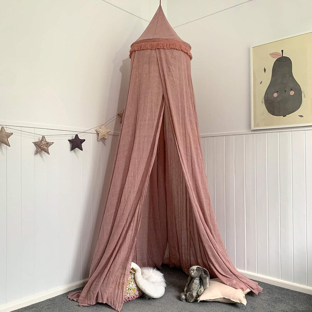 Dusty Pink Princess Canopy with Tassels H391069