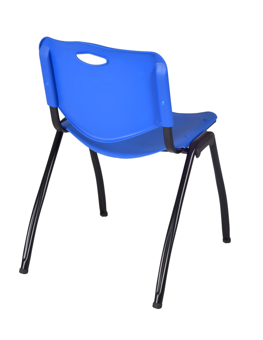 42x22 Round Breakroom Table & 4 Stack Chairs O1586