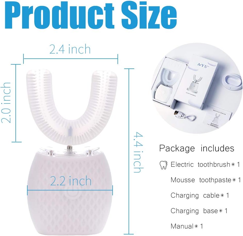 U Shaped Automatic Toothbrush with Wireless Charging A267381