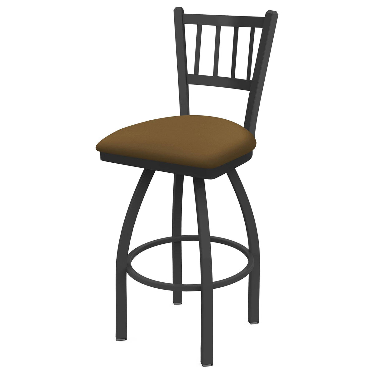Swivel Bar Stool with Pewter and Canter Saddle Seat Y46909