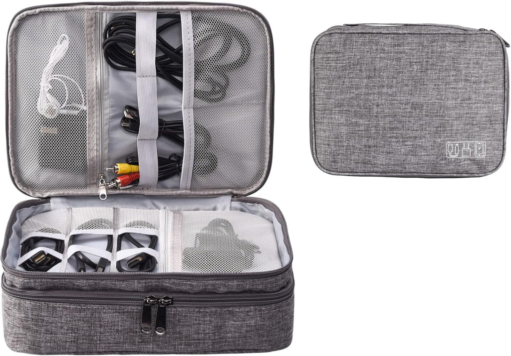 Waterproof Portable Cable Organizer Bag with Adjustable Divider W165