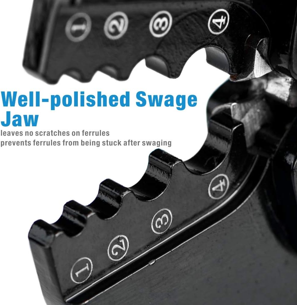 Swaging Tool Wire Rope Crimping Tools with Cable Cutter Pack of 2 P143