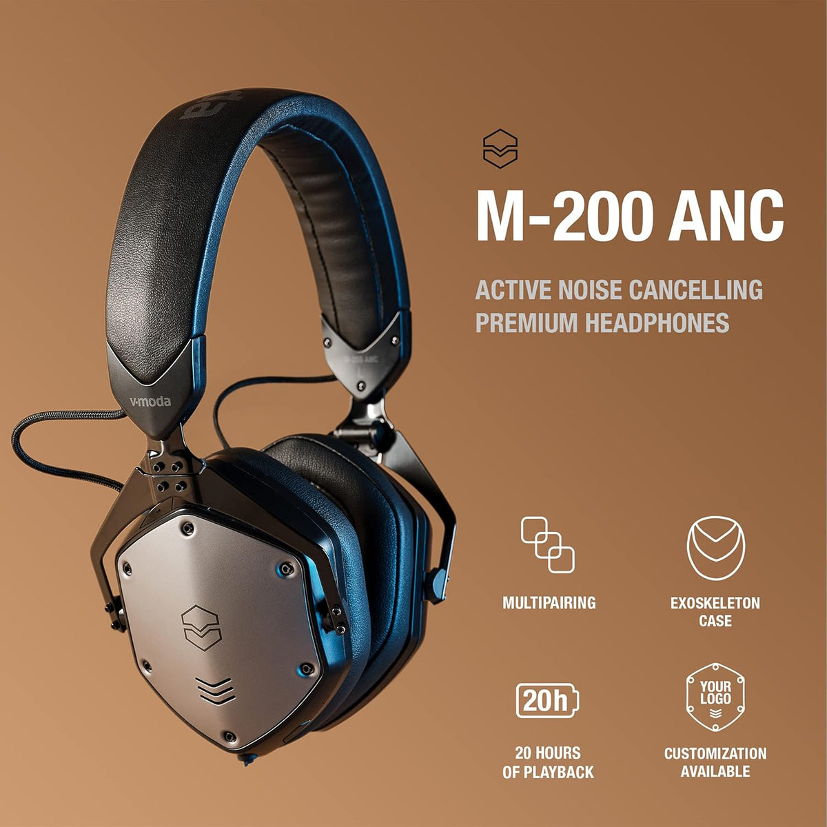 Matte Black Noise Cancelling Wireless Over-Ear Headphones J497