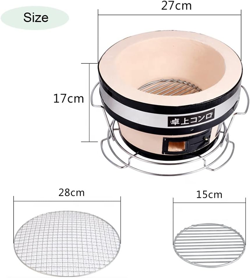 Japanese Ceramic Clay Charcoal BBQ Hibachi Grill Z967179