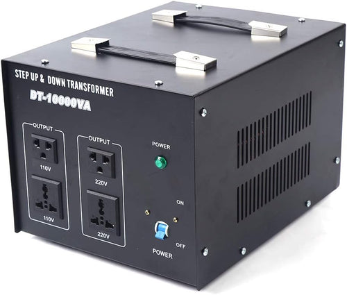 10000W Voltage Converter Transformer Step Up/Down 110V/220V Heavy Duty with 2 US Outlets, 2 Universal Outlets, Circuit Breaker S399