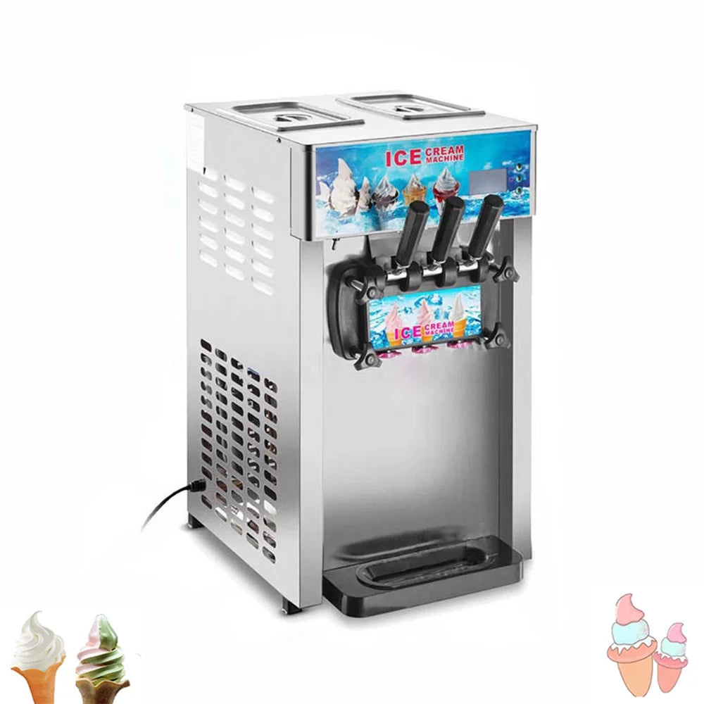 3 Flavor Soft Serve Ice Cream Machine 1400W W4107