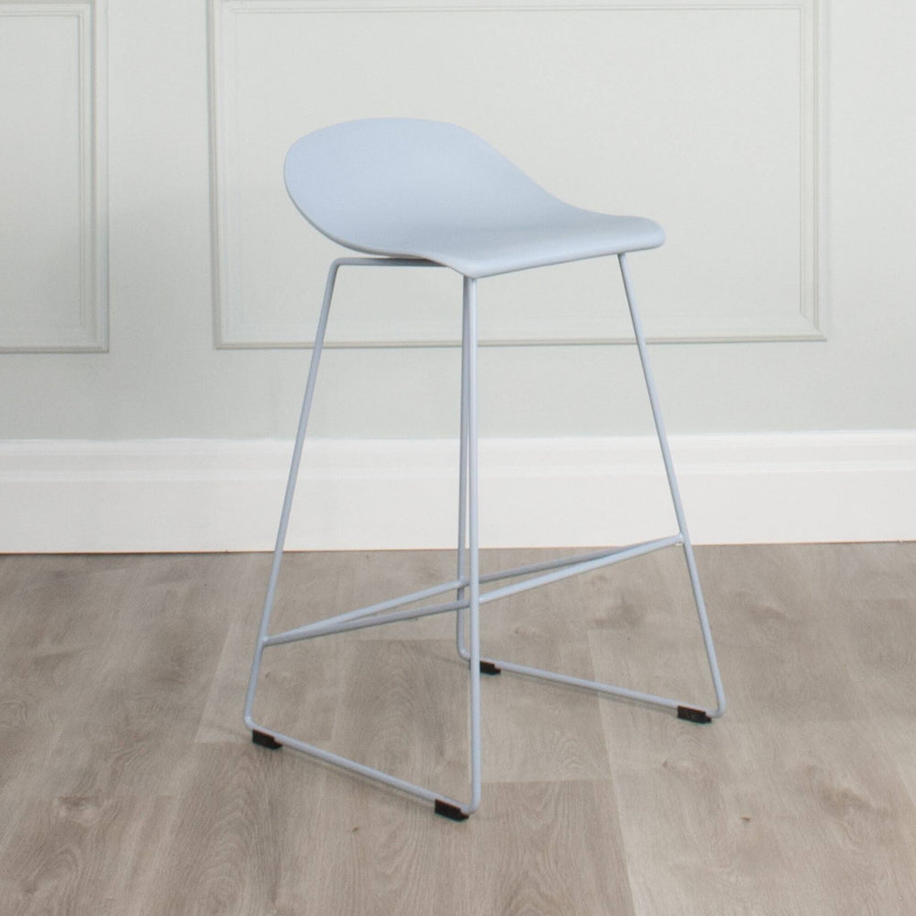 Set of 2 Plastic & Metal Sled Counter Stool X90380
