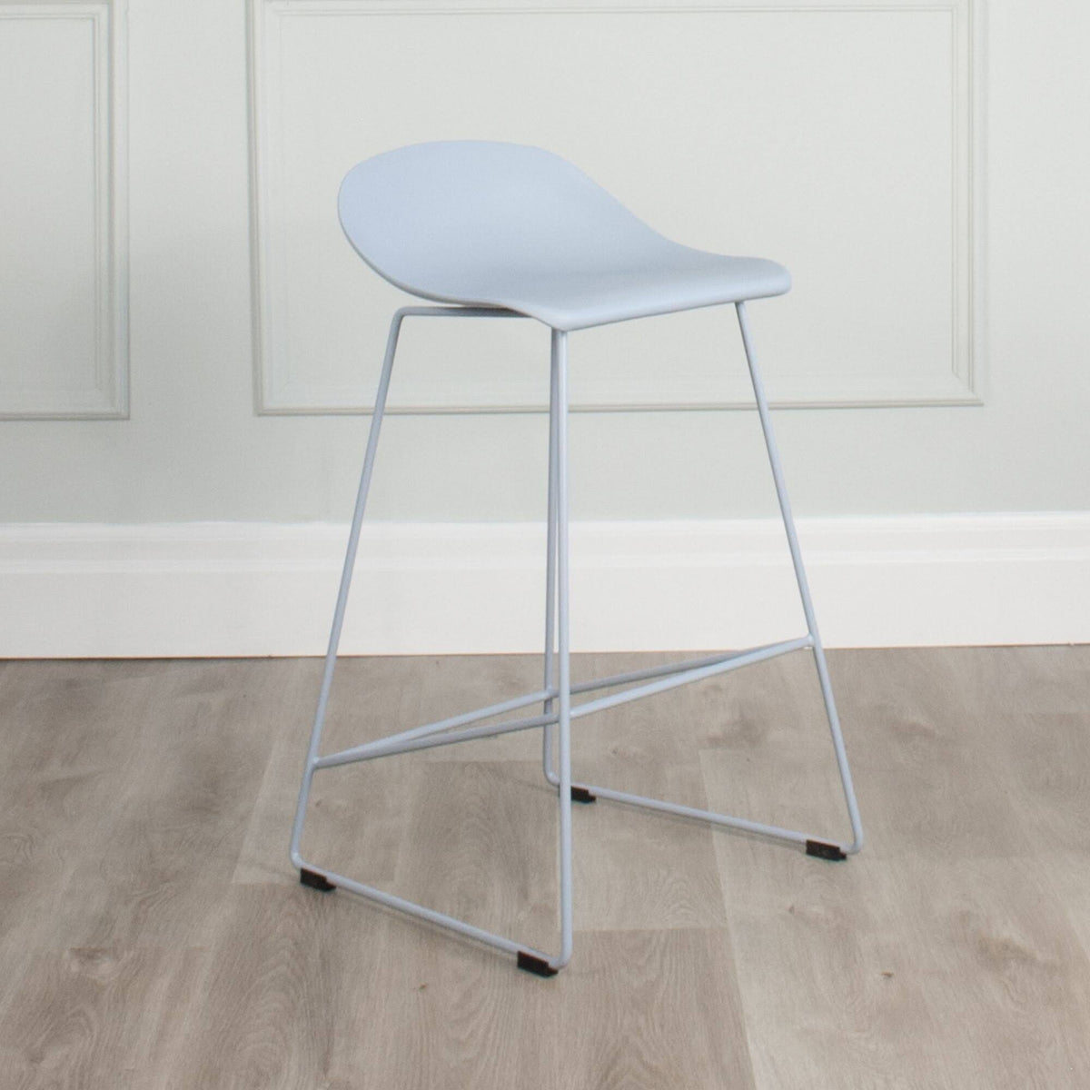 Set of 2 Plastic & Metal Sled Counter Stool X90380
