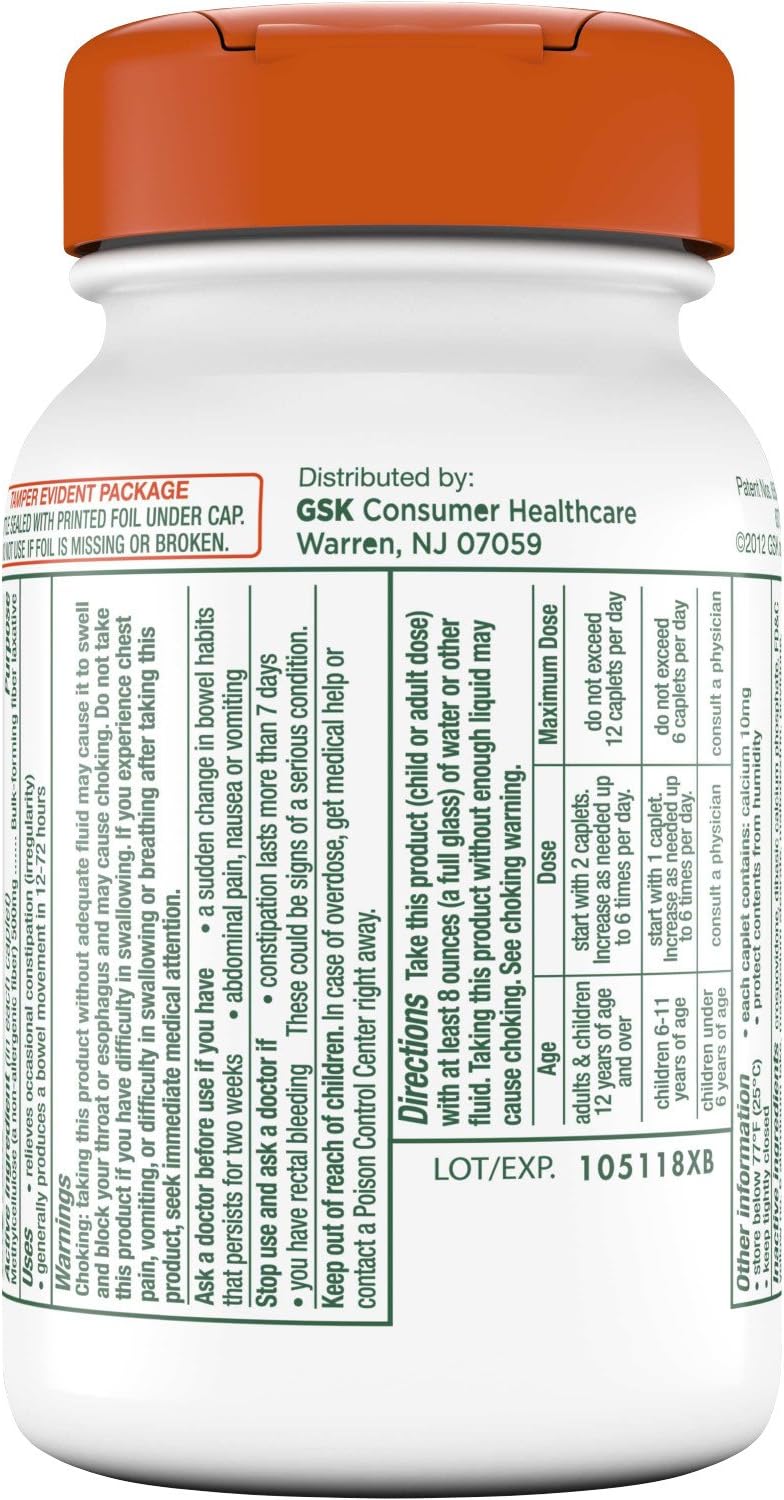 100 Count Pack of 2 Caplets Fiber Therapy T383