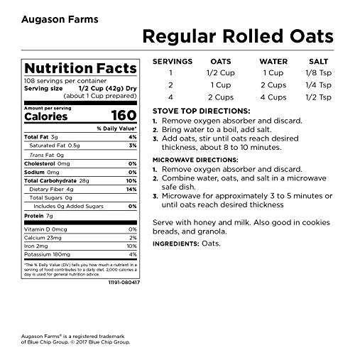 10 Pound Pail Regular Rolled Oats D8261