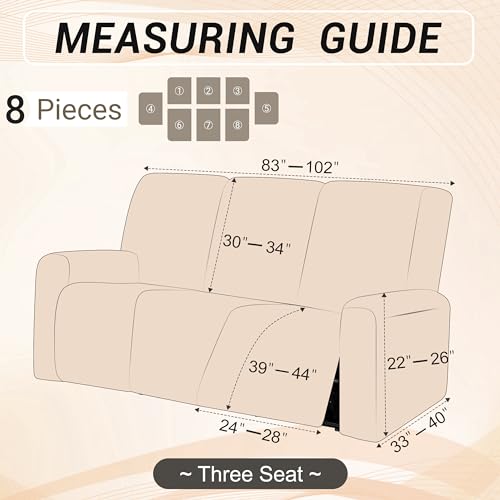 Dark Grey 2 Seater Stretch Velvet Recliner Sofa Cover A9107