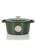 Cast Iron Dutch Oven with Thermometer 4.25 qt Green H235392