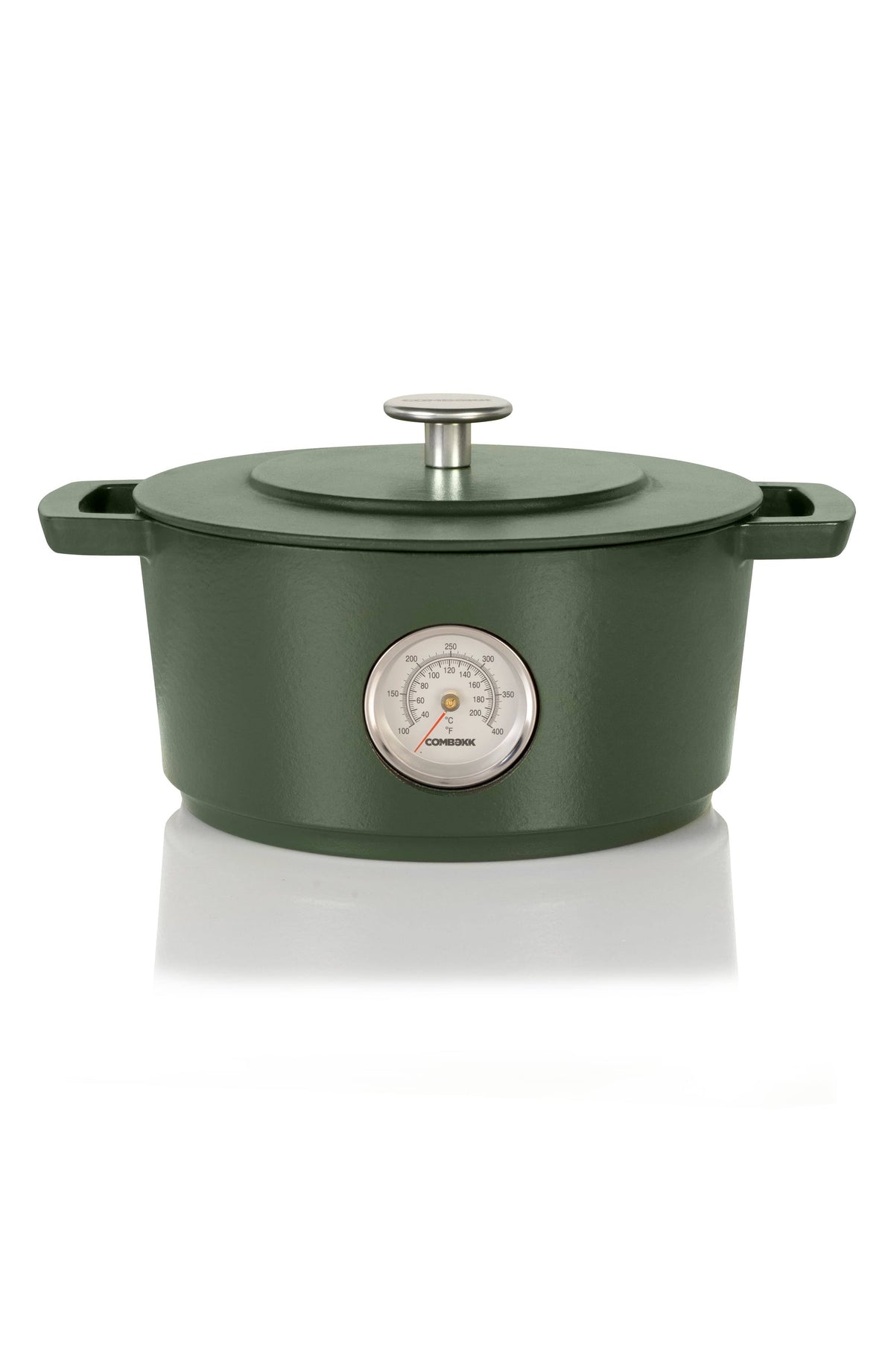 Cast Iron Dutch Oven with Thermometer 4.25 qt Green H235392