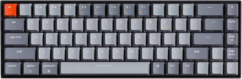 Bluetooth Wireless Mechanical Keyboard with Brown Switch LED Backlit 68 Keys Compact Q931