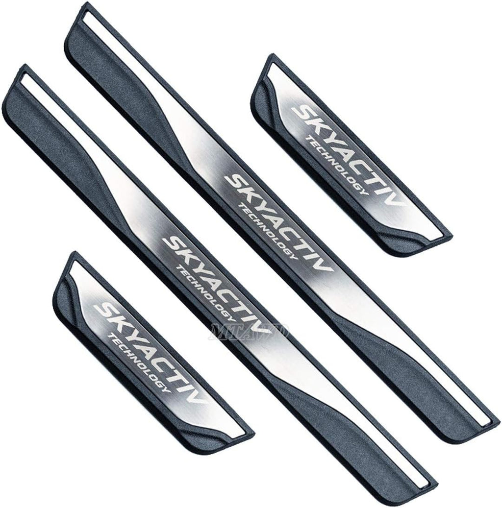 Steel Car Door Sills Scuff Plate Protector Trim Pack of 2 Y8240
