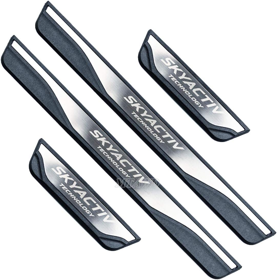 Steel Car Door Sills Scuff Plate Protector Trim Pack of 2 Y8240