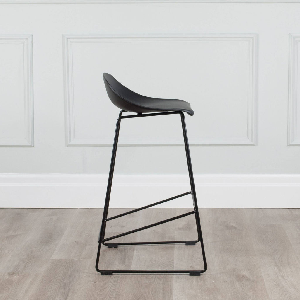 Set of 2 Plastic & Metal Sled Counter Stool X90380