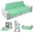 15pcs Modular Kids Play Couch Convertible Foam Sofa Gray T81680
