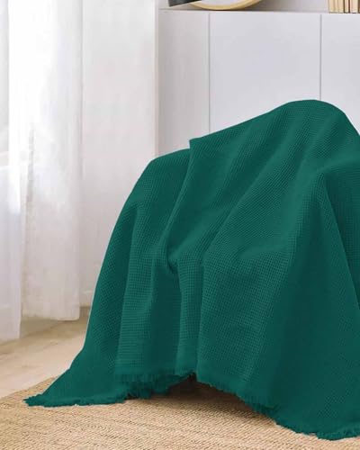 Emerald Green Solid Color 3 Cushion Sofa Covers 71"X150" L756939