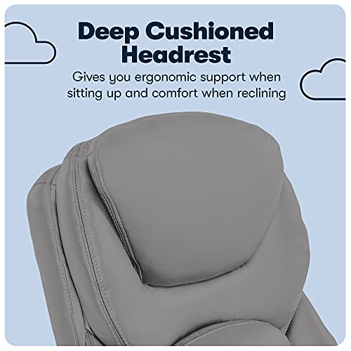 Opportunity Gray Bonded Leather Executive Office Chair E669515