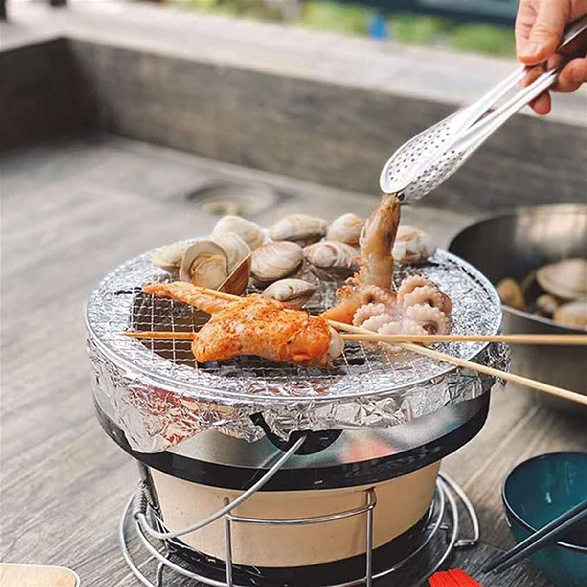 Japanese Ceramic Clay Charcoal BBQ Hibachi Grill Z967179